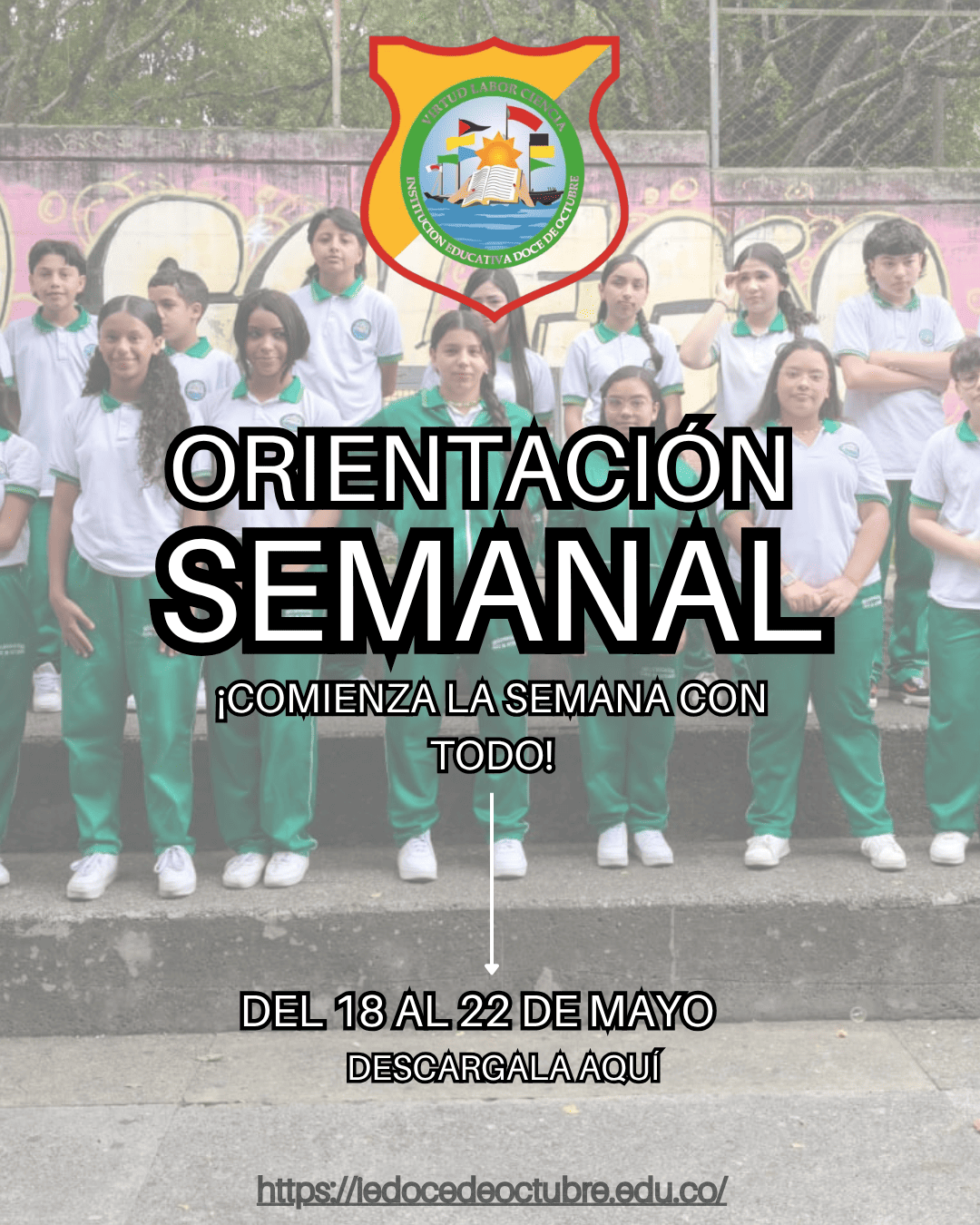 Cada semana es una nueva oportunidad para crecer, reflexionar y fortalecer nuestros valores. La Orientación Semanal de la Institución Educativa Doce de Octubre es un espacio pensado para guiar a nuestros estudiantes, docentes y familias.